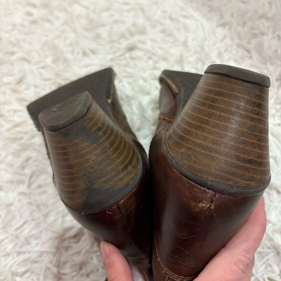 Kickers Soft Leather zip Ankle Boots Booties brown size 9 US - Picture 8 of 12